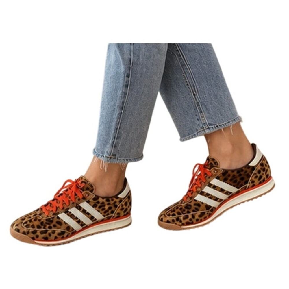 Adidas SL 72 OG Leopard Pony Hair Sneakers Womens 9.5 EU 42 NWB Statement - Picture 2 of 6